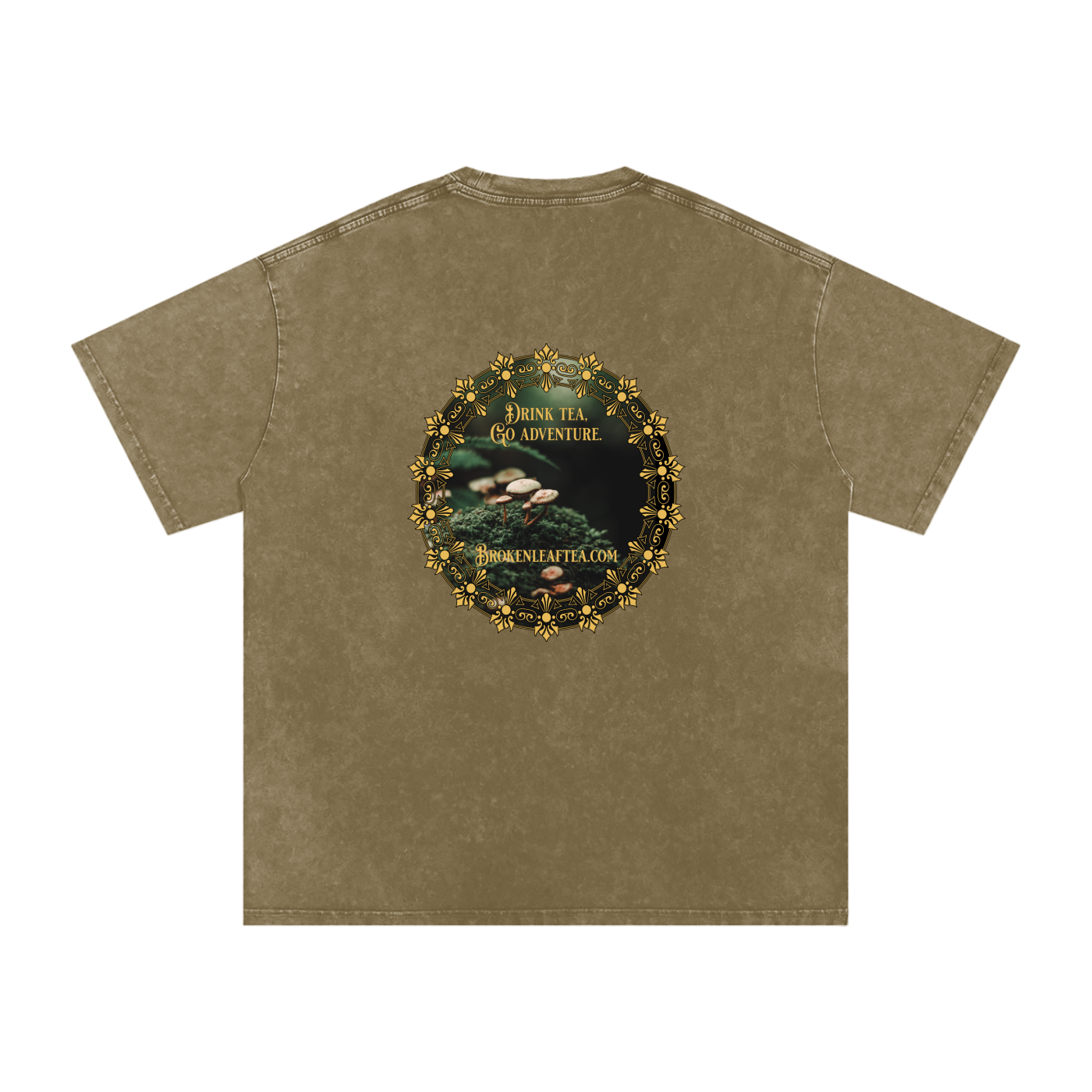 Drink Tea Snow Washed Oversized Cotton T-Shirt