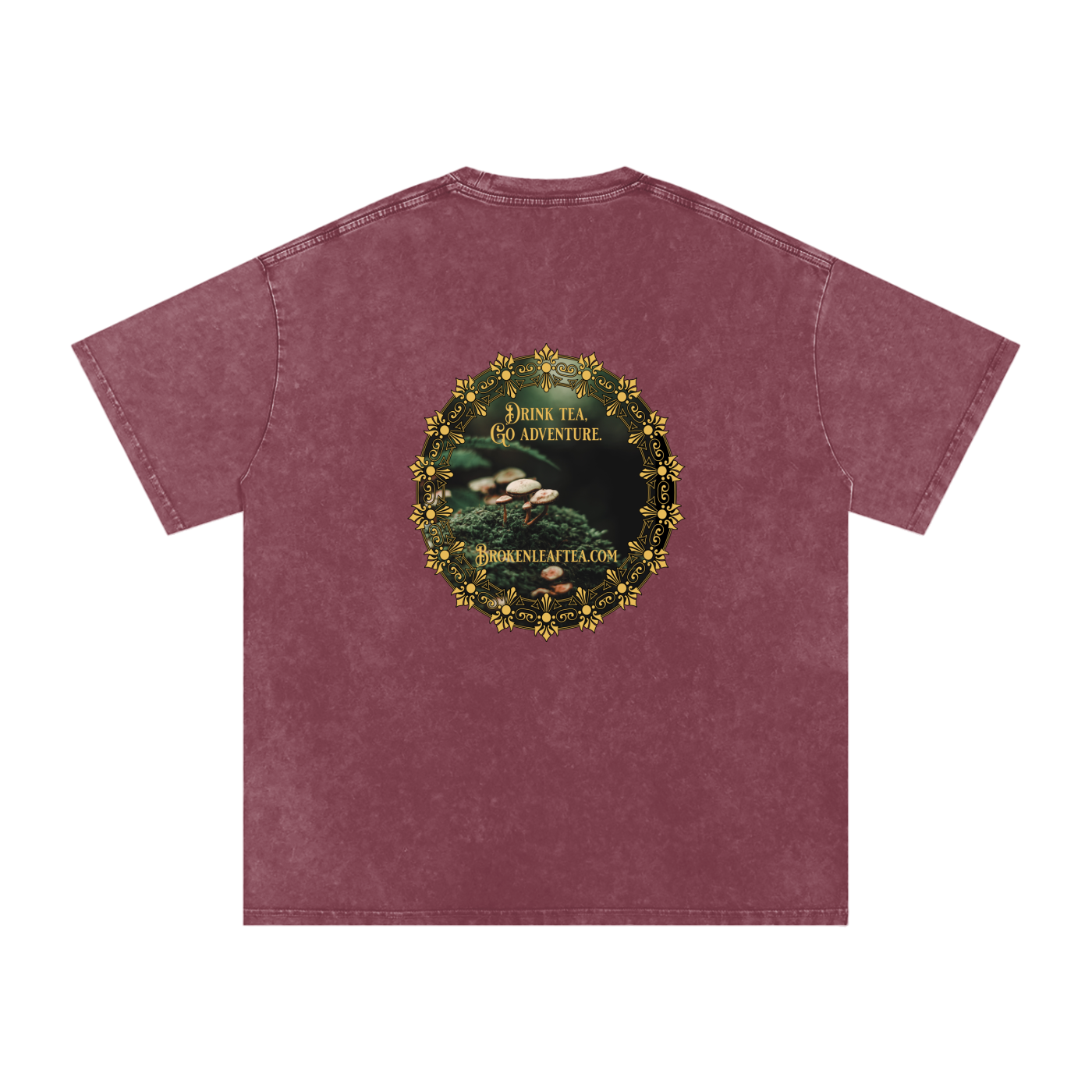 Drink Tea Snow Washed Oversized Cotton T-Shirt