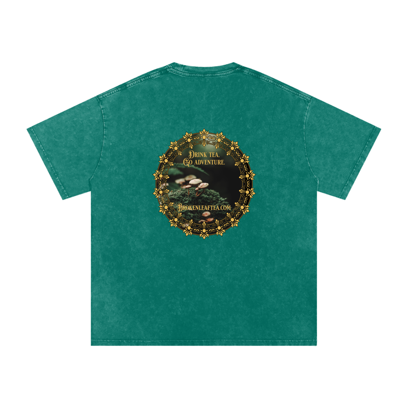 Drink Tea Snow Washed Oversized Cotton T-Shirt