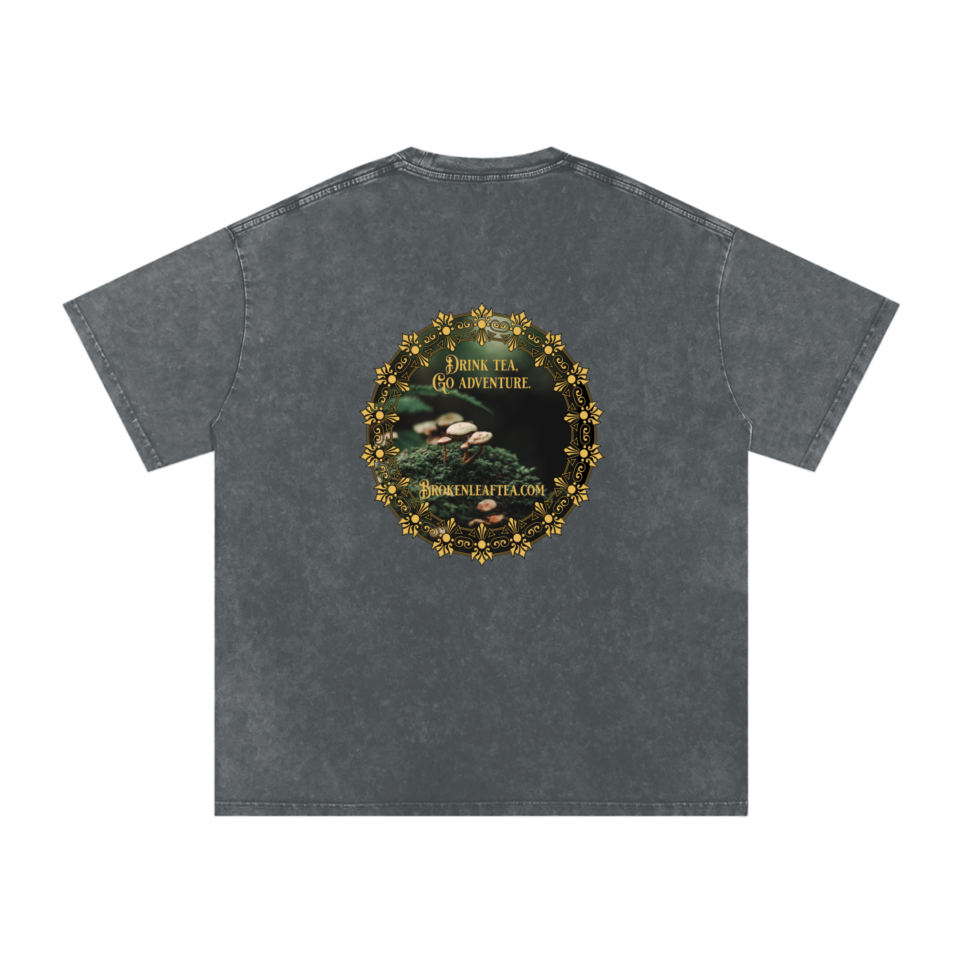 Drink Tea Snow Washed Oversized Cotton T-Shirt